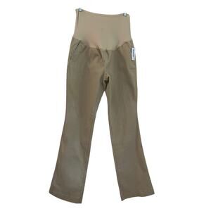 New Old Navy Maternity Khakis Womens Size 12 Full Panel Boot Cut Pockets Office